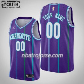 Barn Charlotte Hornets Tröja Skräddarsydda 2019-20 Jordan Brand Hardwood Classics Swingman